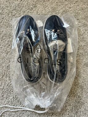 Black Loafers with Chain Accent